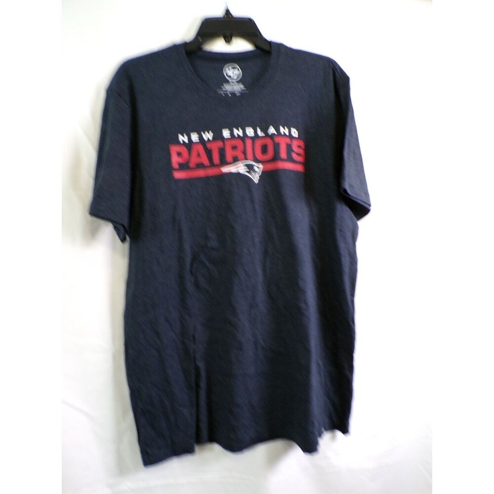 47 Brand New England Patriots Men's T-Shirt XL Navy Crew 47 CLEAN UP